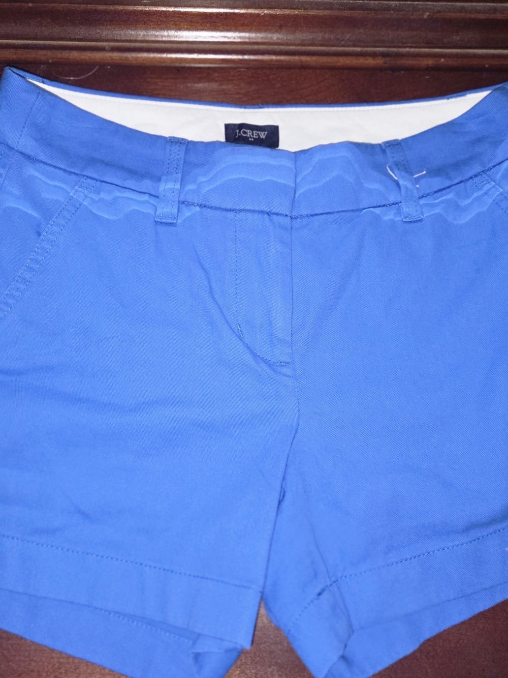 J. Crew Bright Blue High-Rise Chino Shorts